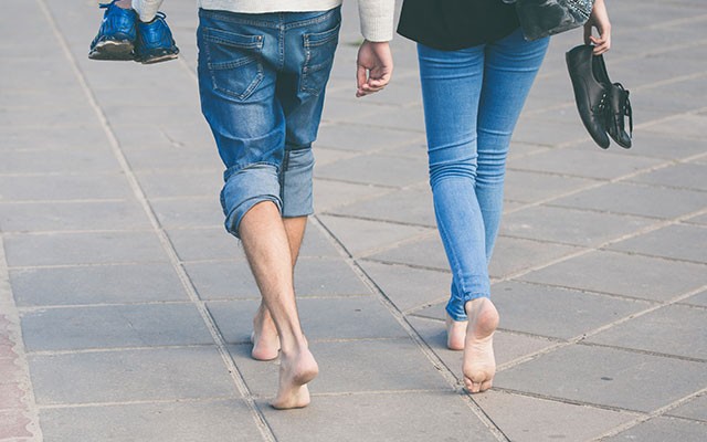 Australians Going Barefoot Outdoors