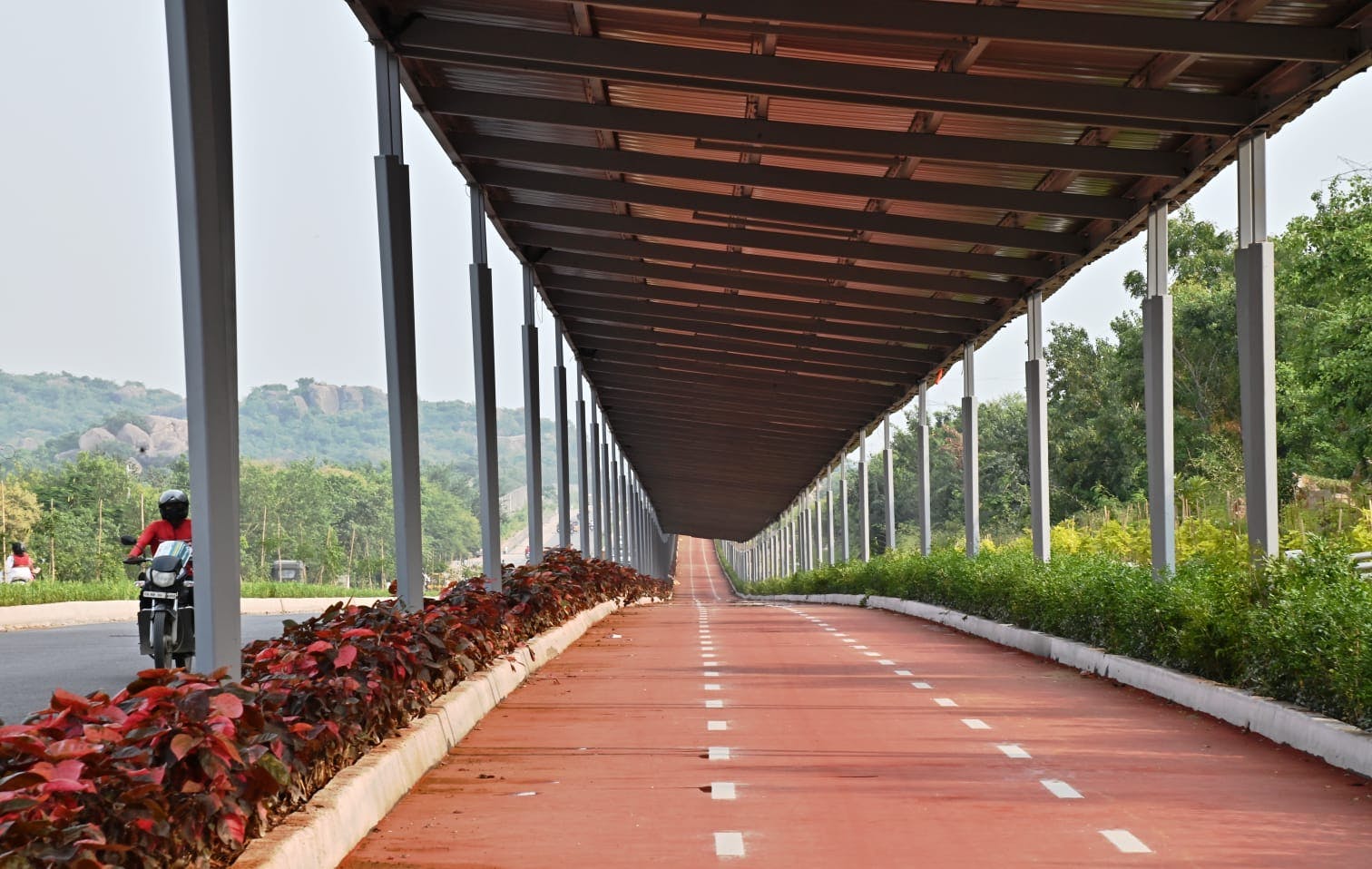 The First Solar Roof Cycling Track in India