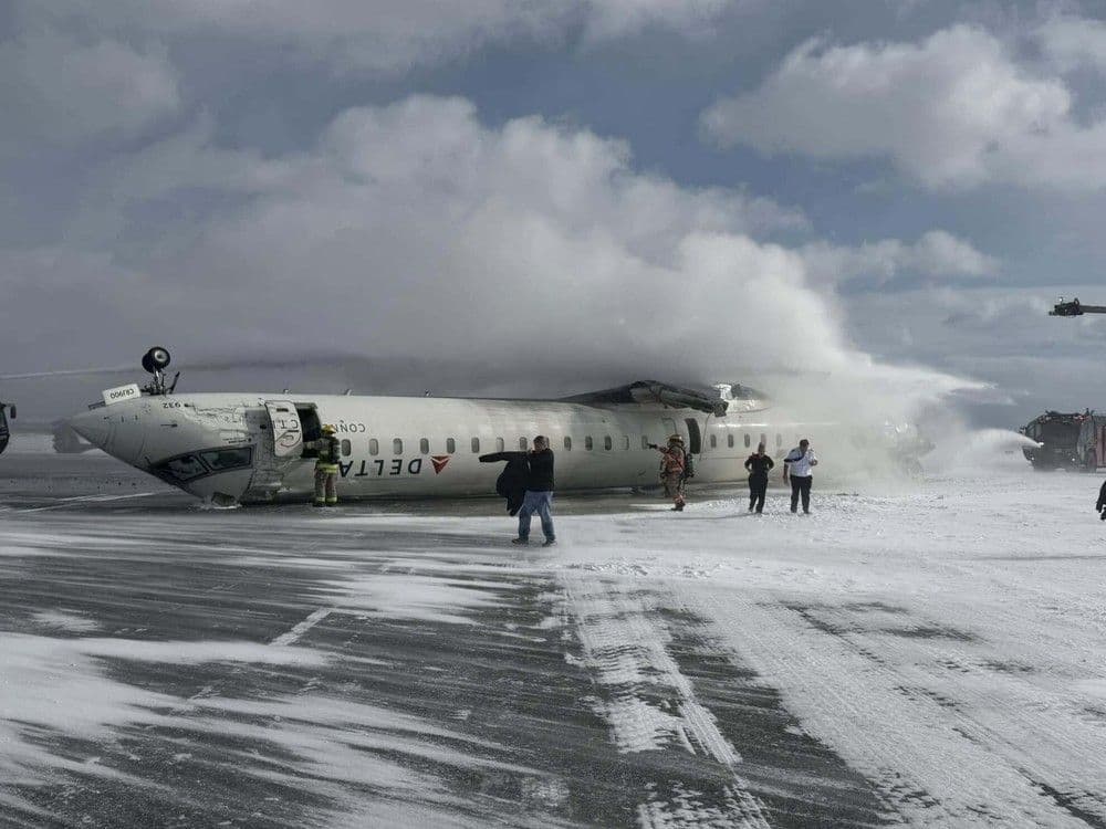 Plane Flips Upside Down In Shocking Toronto Crash